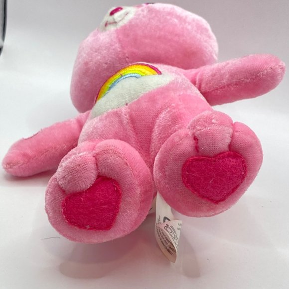 2007 Nanco Care Bears Cheer Bear Plush Stuffed Animal Toy Pink Heart Rainbow 8" - Picture 14 of 15